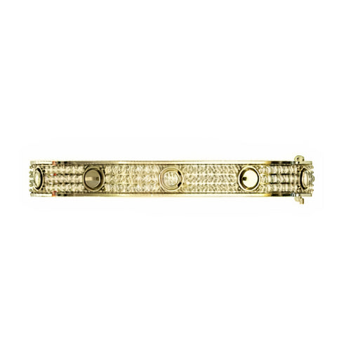 14kWhite Gold Pave Diamond Love Bracelet